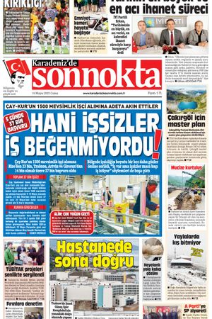 Karadeniz'de Sonnokta Gazete 16.5.2025 Manşet