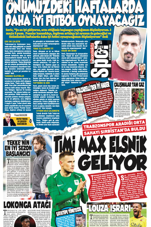 Karadeniz'de Sonnokta Gazete 29.8.2025 Manşet